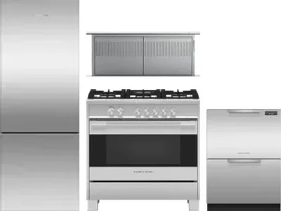 4 Piece Package Includes Refrigerator, Range, Hood And Dishwasher